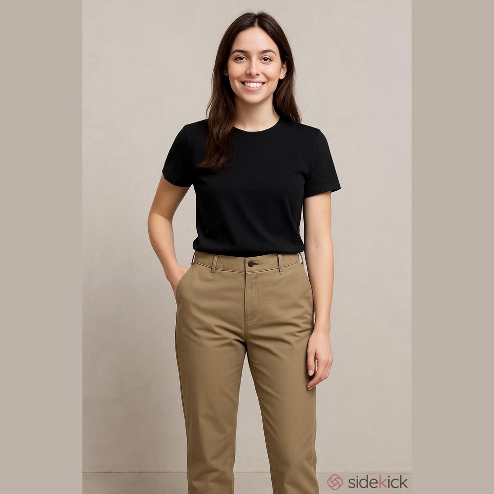 Women's Tan Pants, Amazon Essentials, Size 8, 30 Inch Waist, New